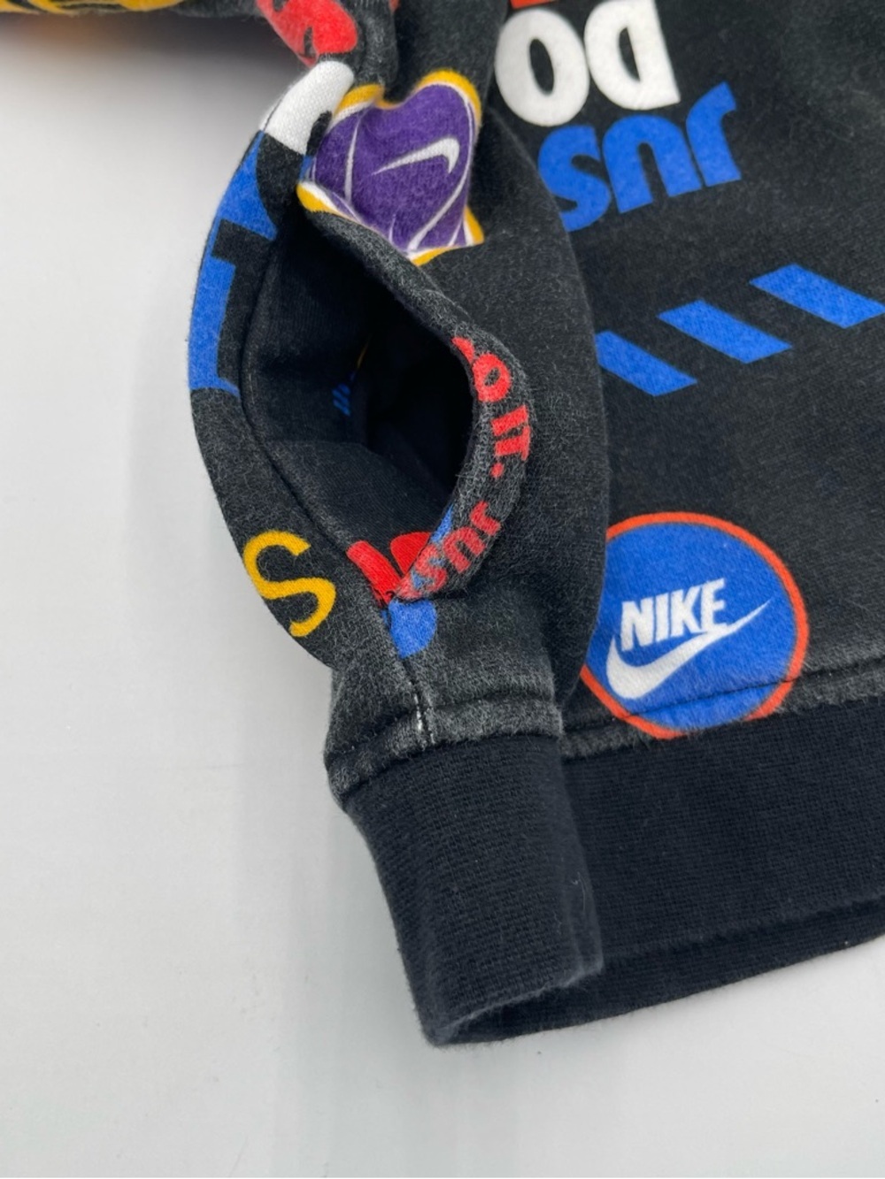 Nike Hoodie Boys 2T Logo Swoosh Just Do it Long Sleeve Fleece Athletic AOP - Picture 7 of 10